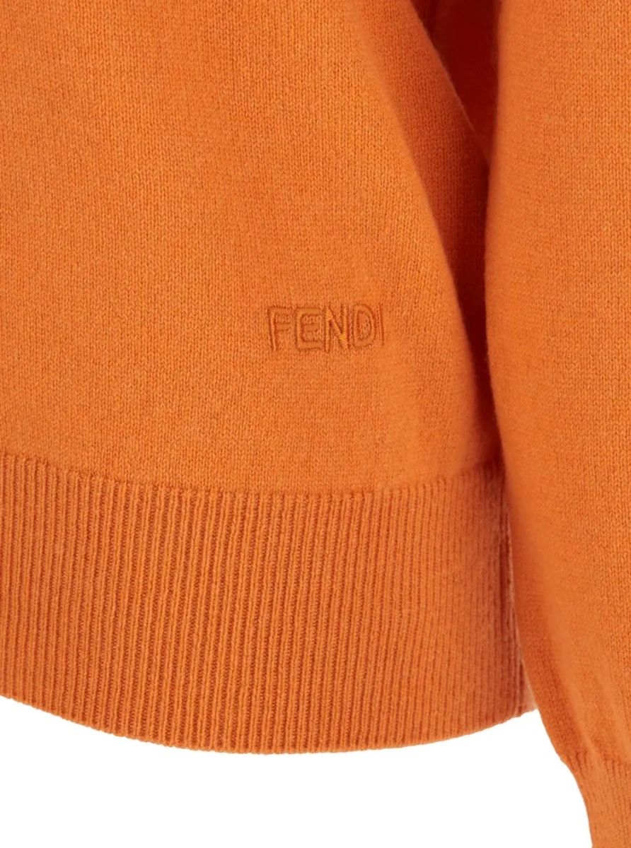 Pulover Fendi portocaliu din casmir - Img 3