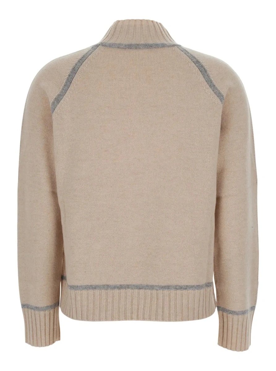 Pulover MaxMara Studio bej din lana si casmir - Img 2