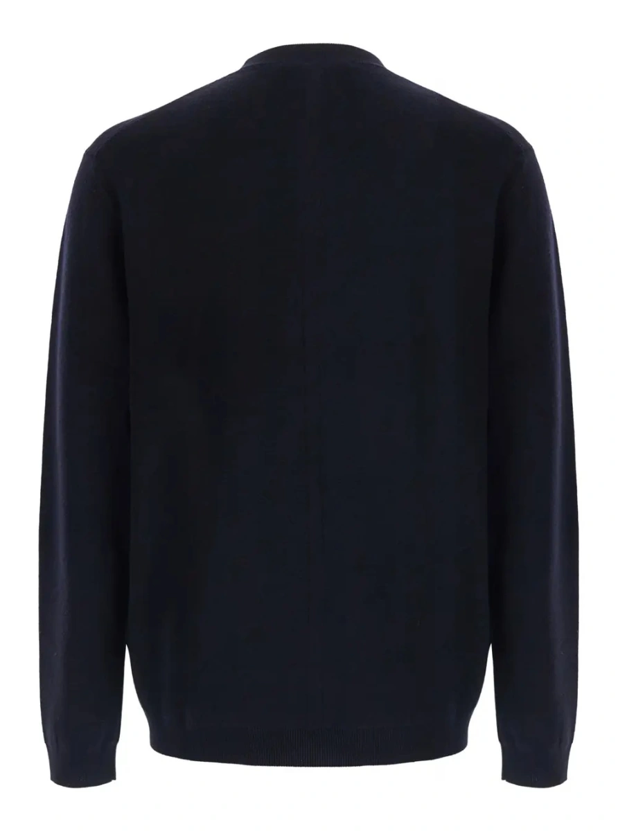 Pulover MERINO CREW NECK with long sleeves and crew neck, Blue, Man - Img 2