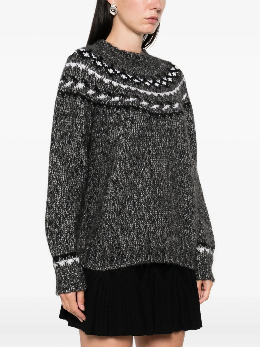Pulover P.A.R.O.S.H. Grey Crewneck Sweater in Wool Blend Woman - Img 5