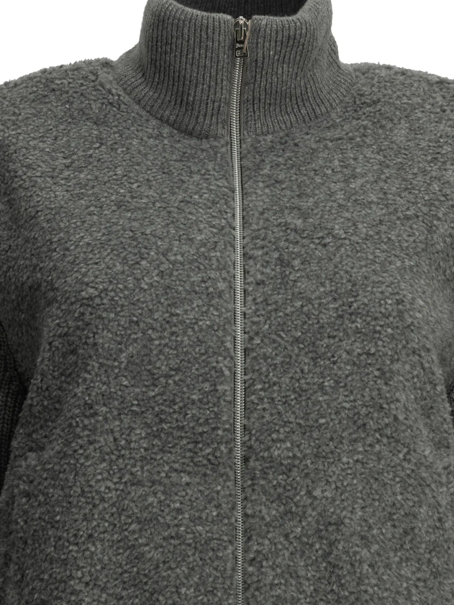 Pulover Pure wool zip-up sweater - Img 3