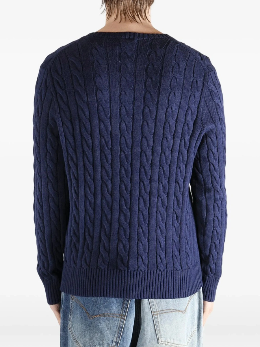 Pulover Ralph Lauren albastru din bumbac - Img 6
