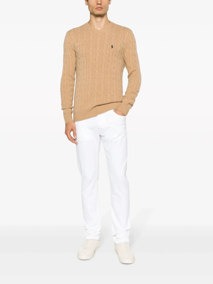 Pulover Ralph Lauren bej din lana si casmir - Img 4