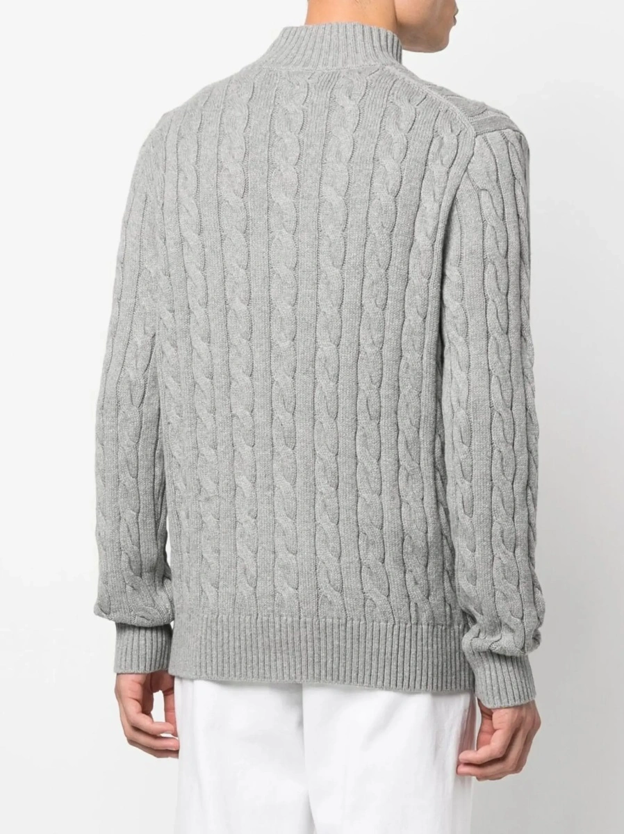 Pulover Ralph Lauren gri din bumbac - Img 6
