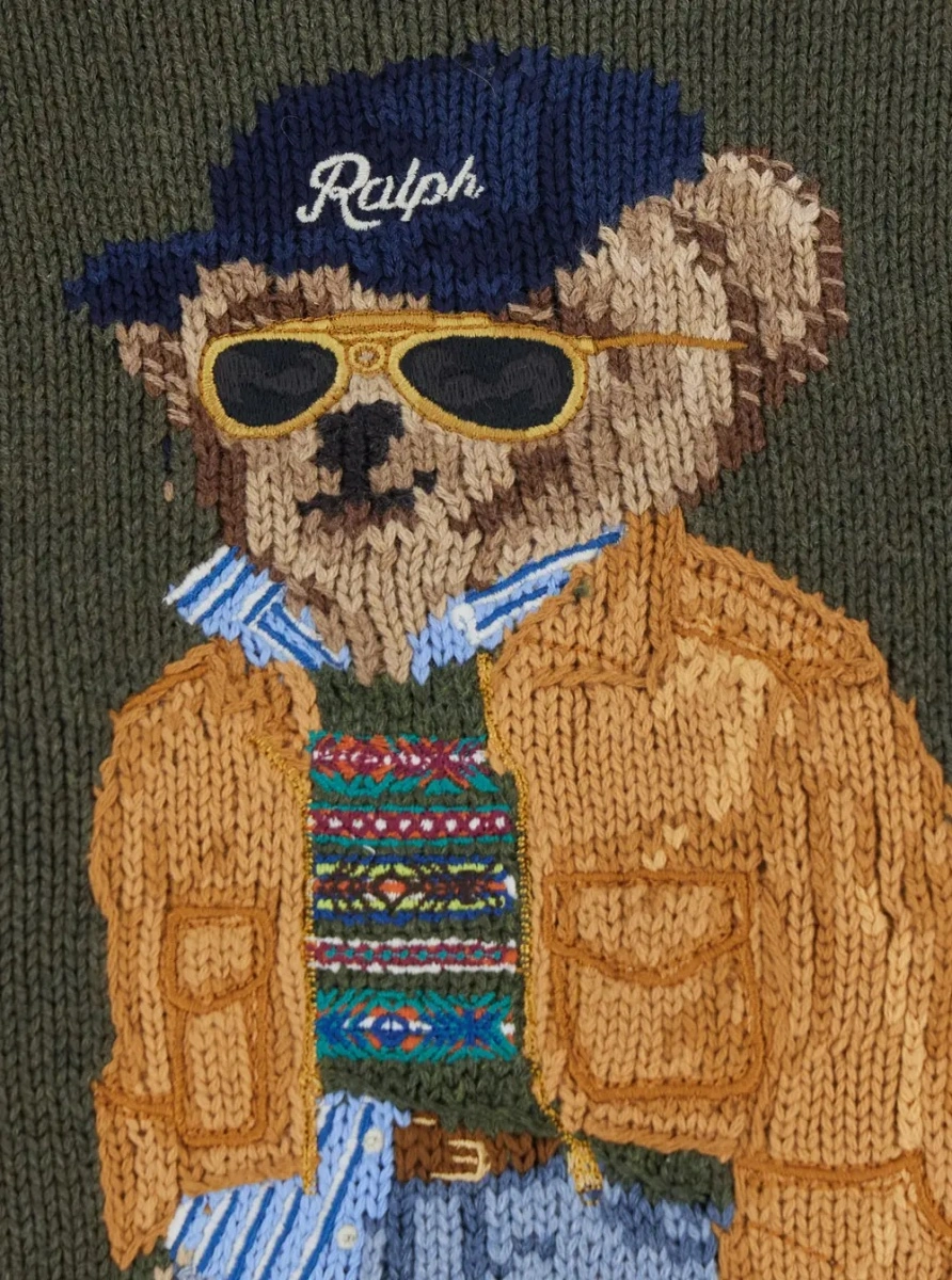 Pulover Ralph Lauren verde din lana si casmir - Img 3