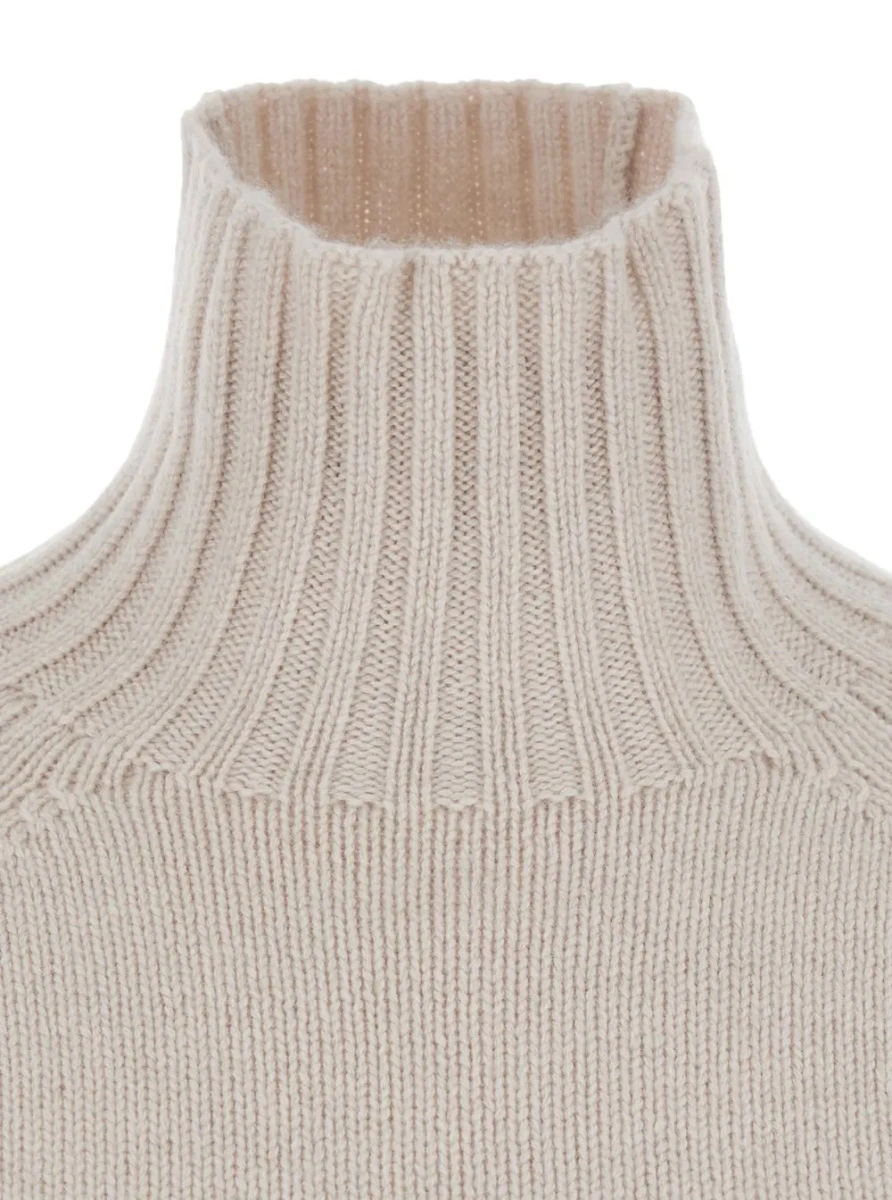 Pulover 'S MAXMARA alb din lana si casmir - Img 3