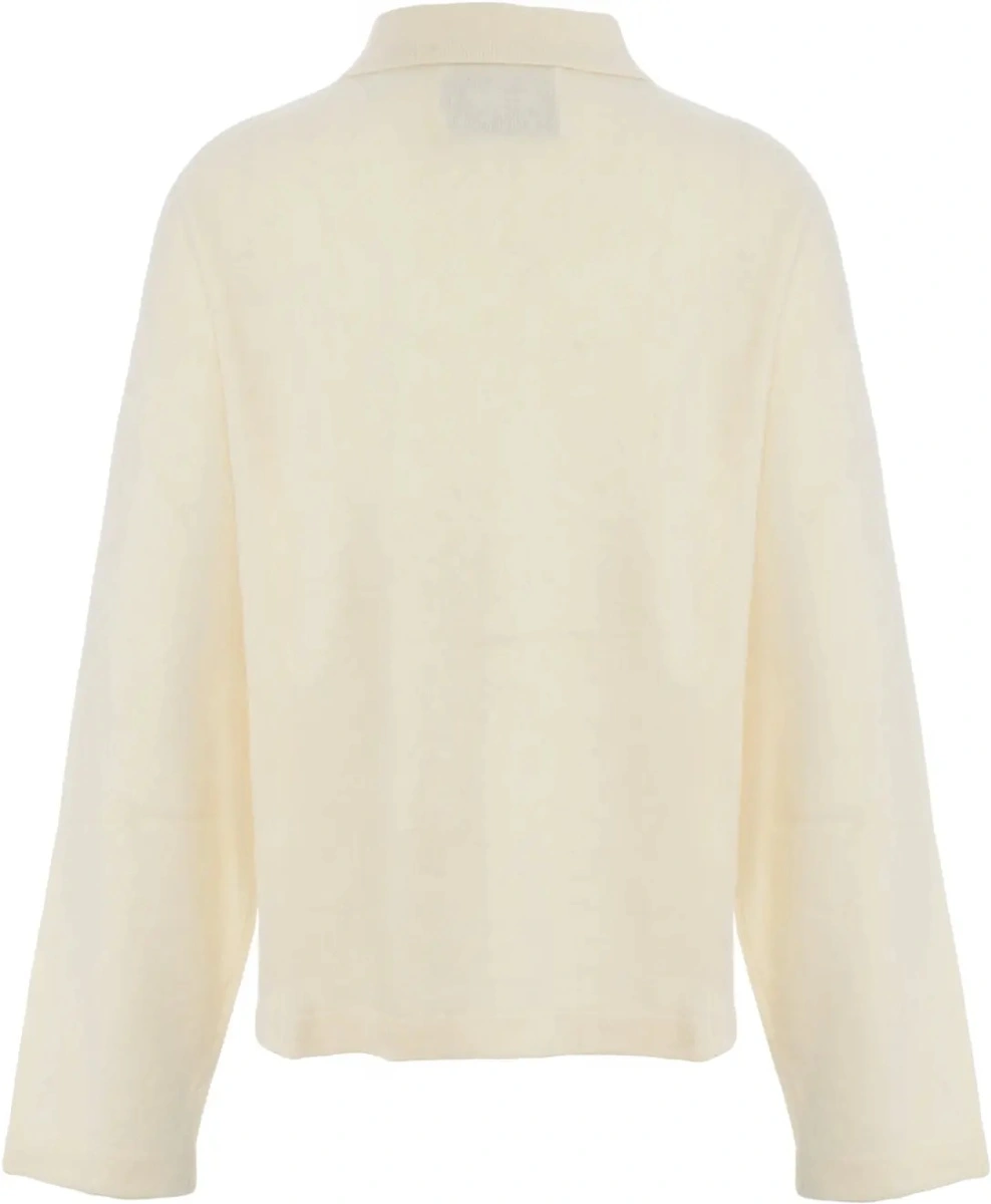 Pulover Soft Goat alb din casmir 'Brushed' - Img 3