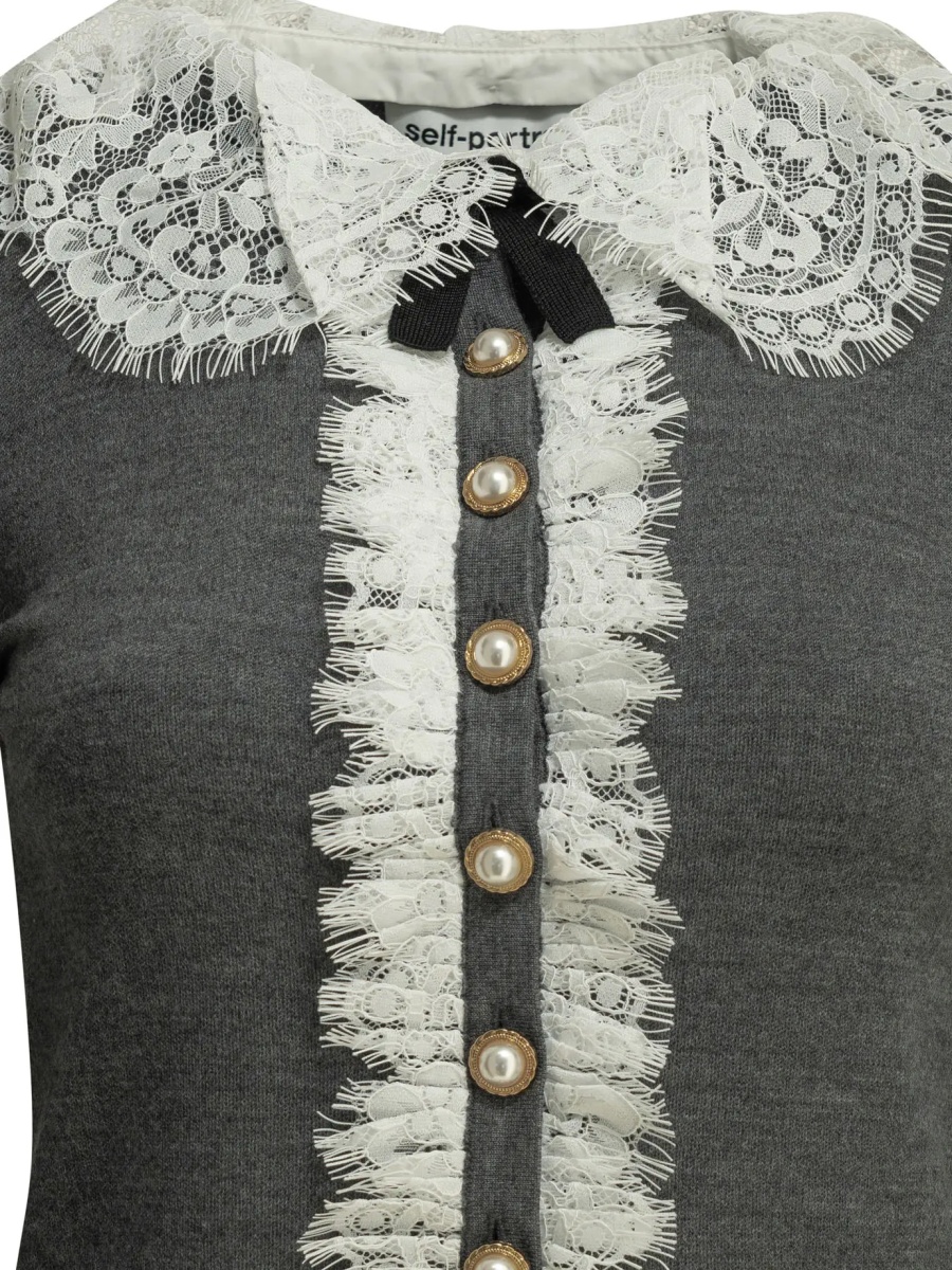 Pulover Sweater with lace collar - Img 3