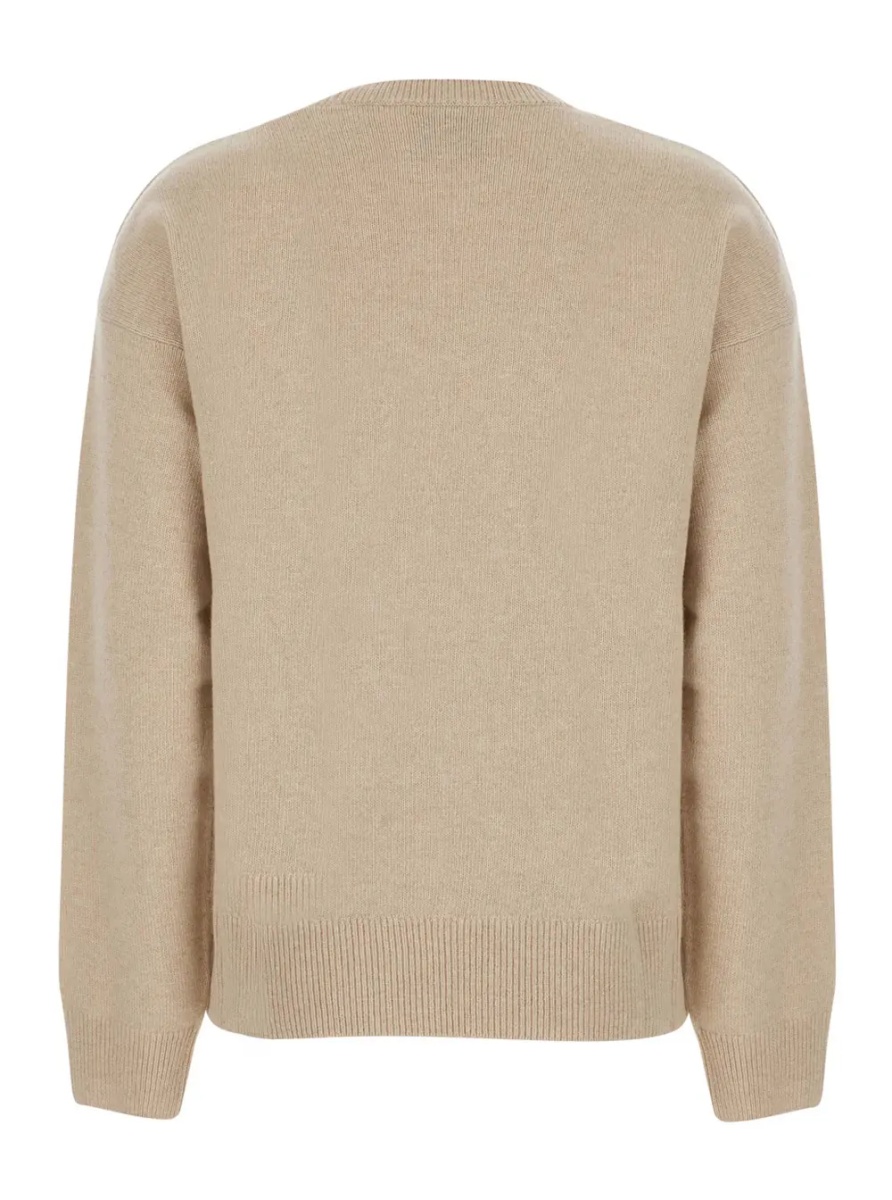 Pulover TESSA Sweater with round collar and long sleeves in wool, viscose, polyamide and cashmere in white for women - Img 2