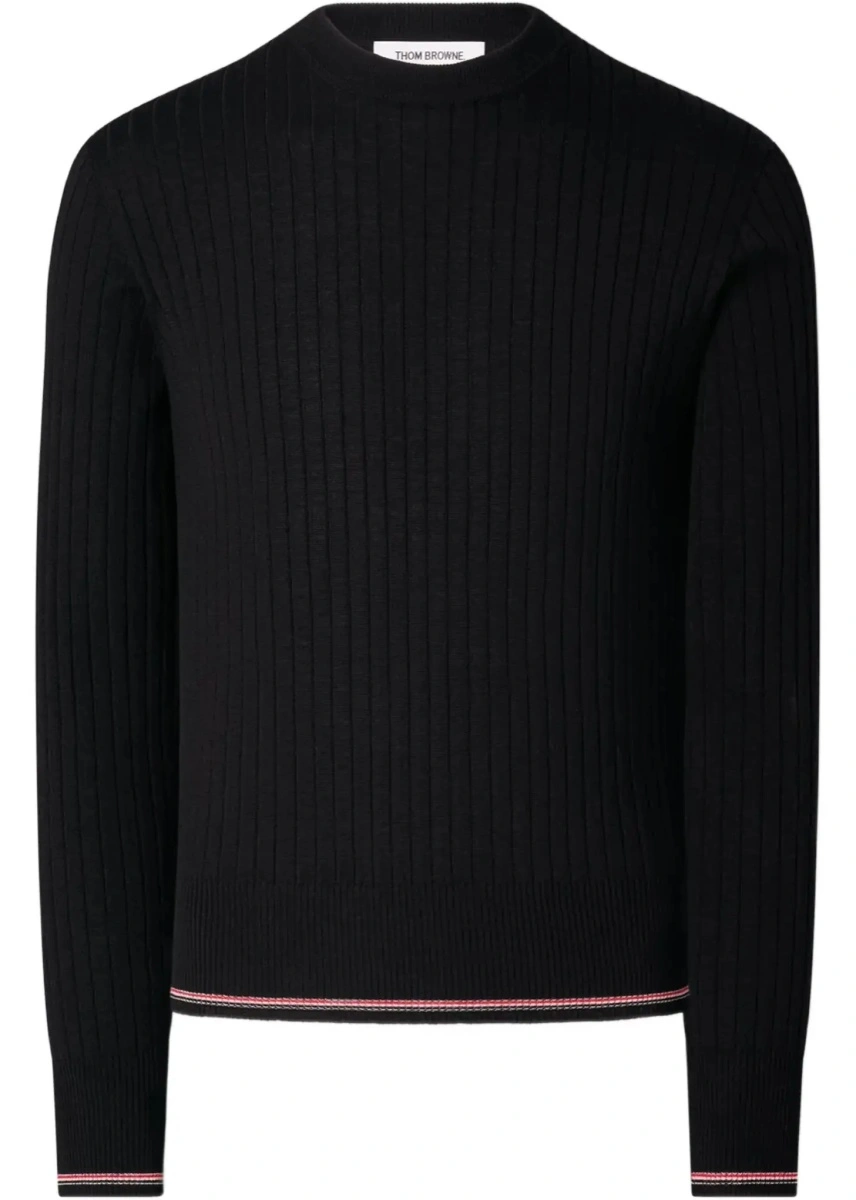 Pulover Thom Browne negru din bumbac - Img 8