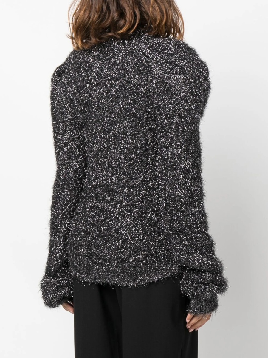 Pulover tricotat Alberta Ferretti negru - Img 4