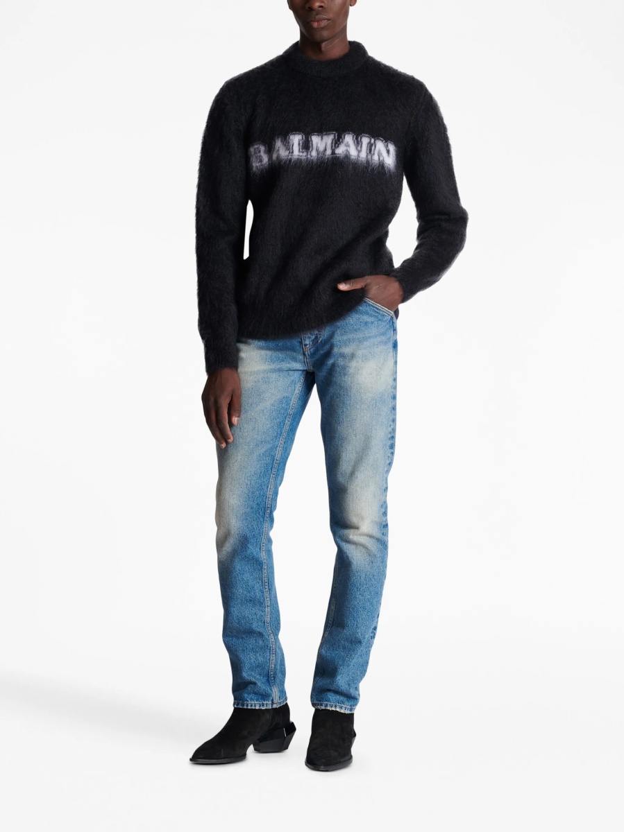 Pulover tricotat Balmain negru - Img 2