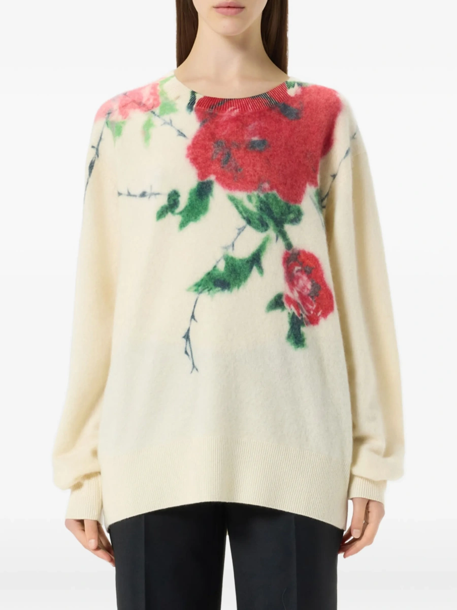 Pulover tricotat Blumarine neutru din lana - Img 3