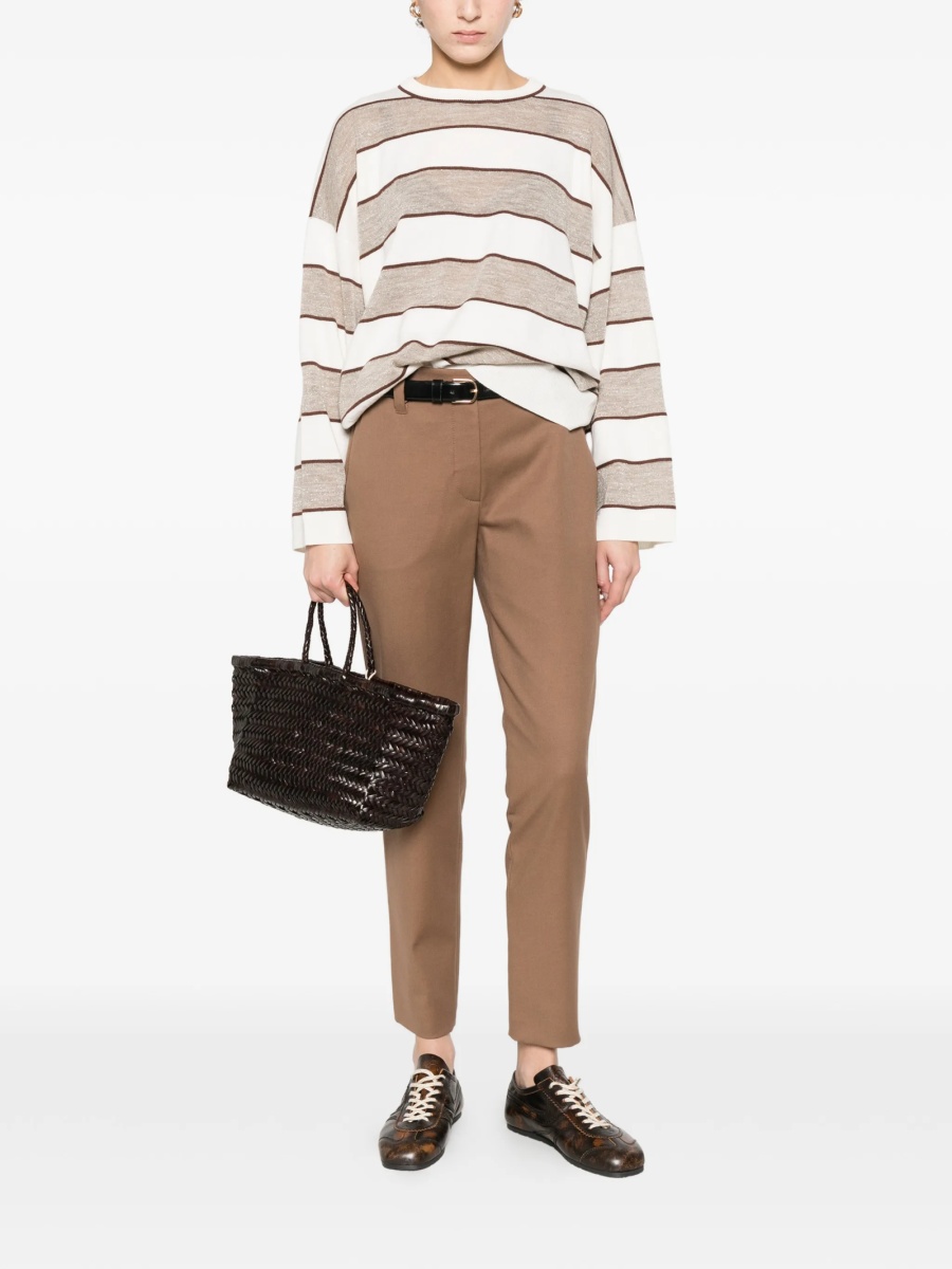 Pulover tricotat Brunello Cucinelli alb - Img 2