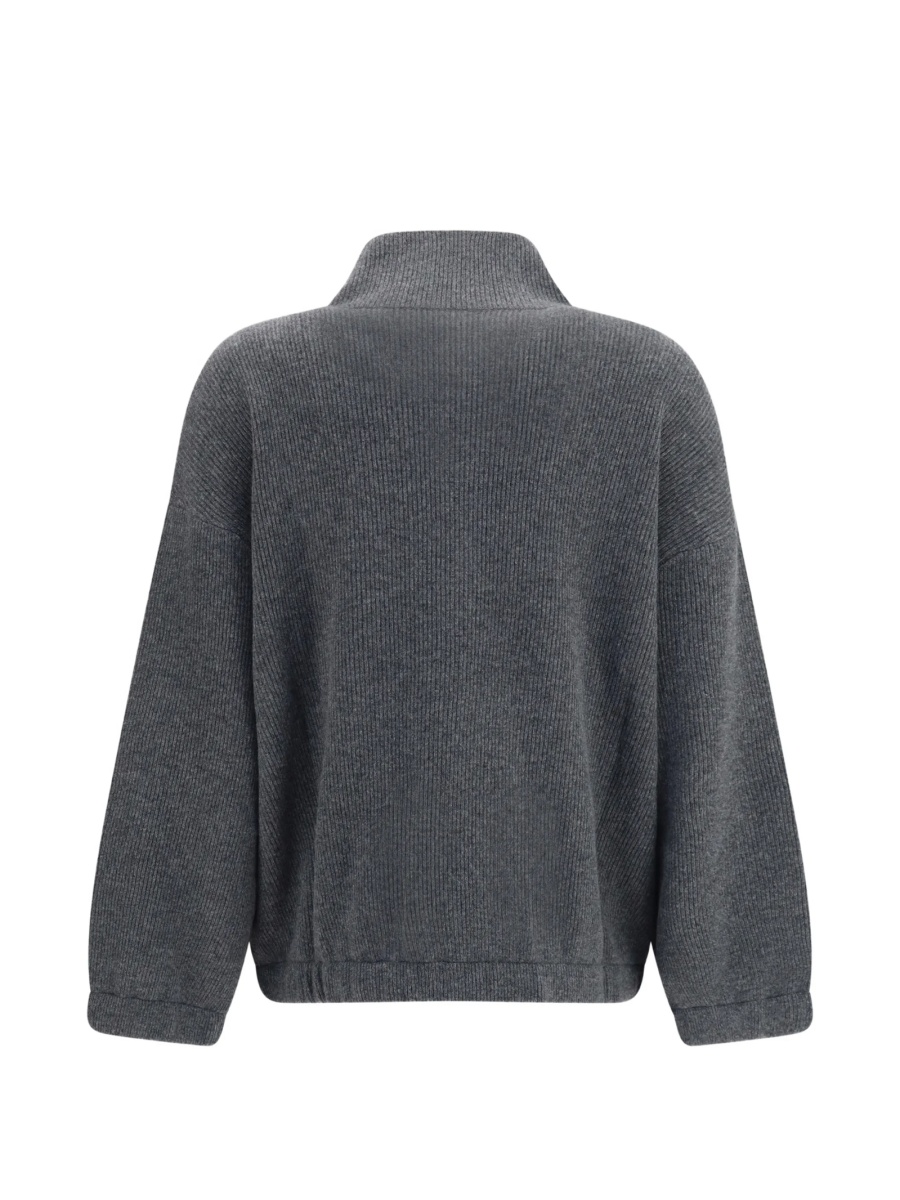 Pulover tricotat Brunello Cucinelli gri - Img 2