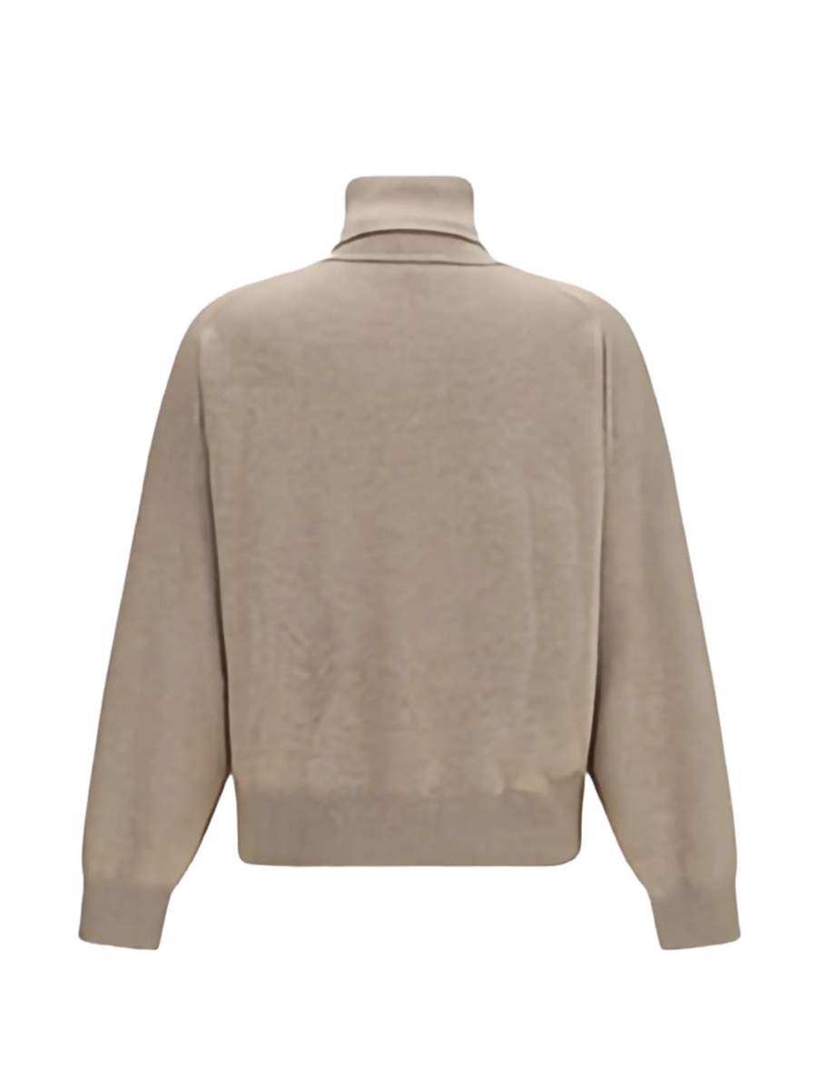 Pulover tricotat Brunello Cucinelli neutru - Img 2