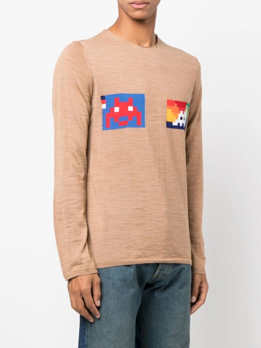 Pulover tricotat Comme des Garçons maro - Img 3