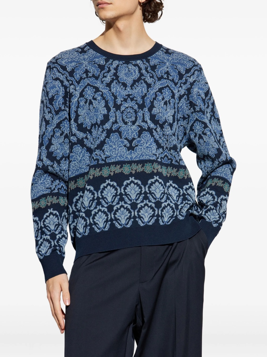 Pulover tricotat ETRO albastru - Img 3