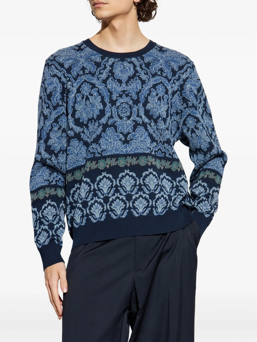 Pulover tricotat ETRO albastru - Img 3