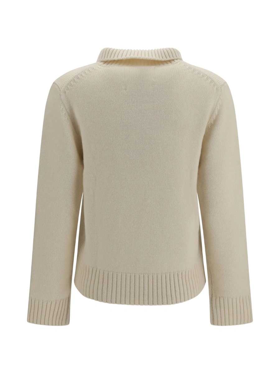 Pulover tricotat EXTREME CASHMERE neutru - Img 2