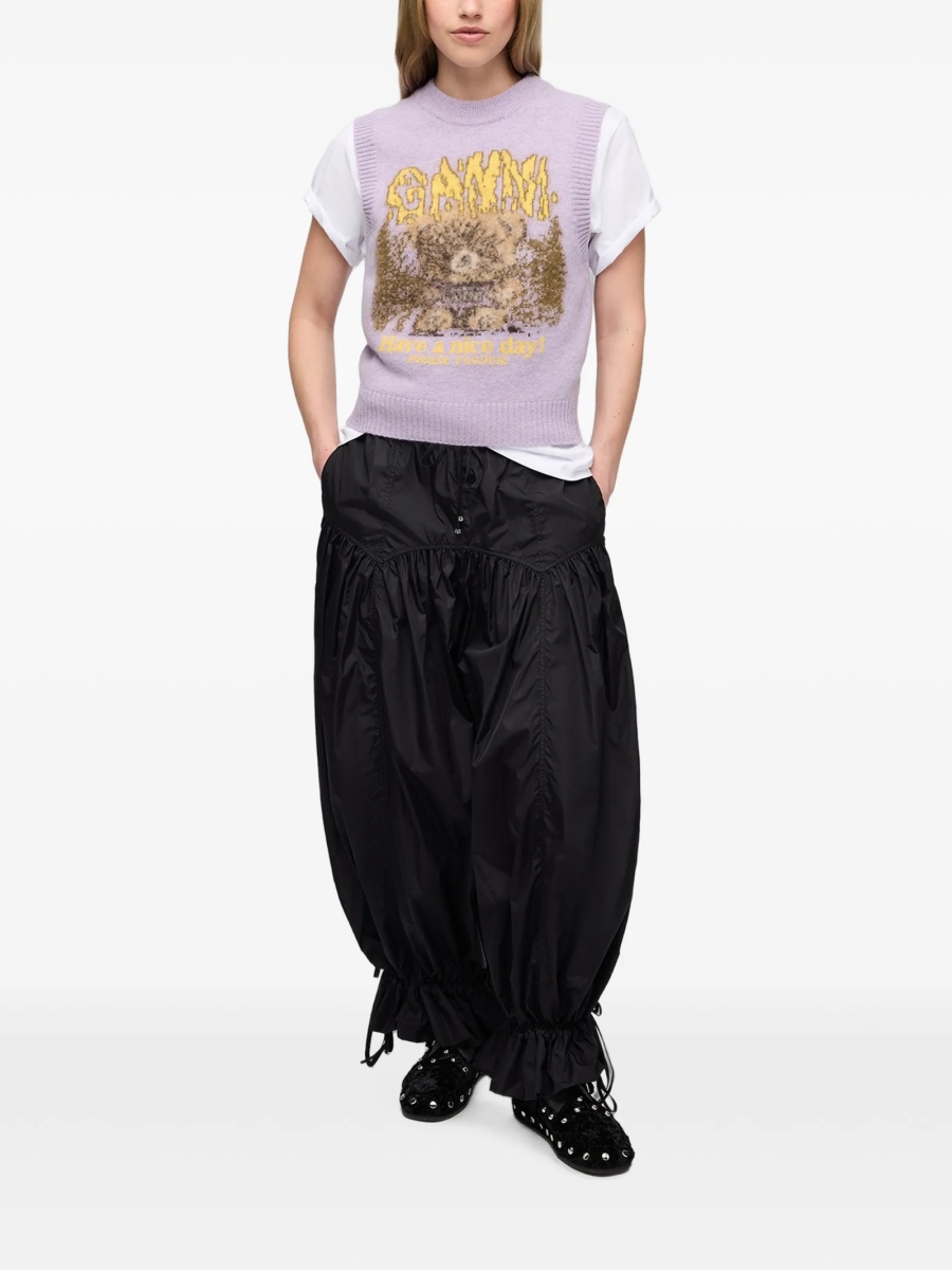 Pulover tricotat Ganni violet - Img 2