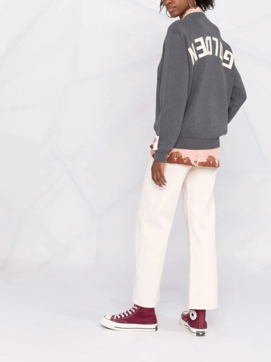 Pulover tricotat Golden Goose gri - Img 2
