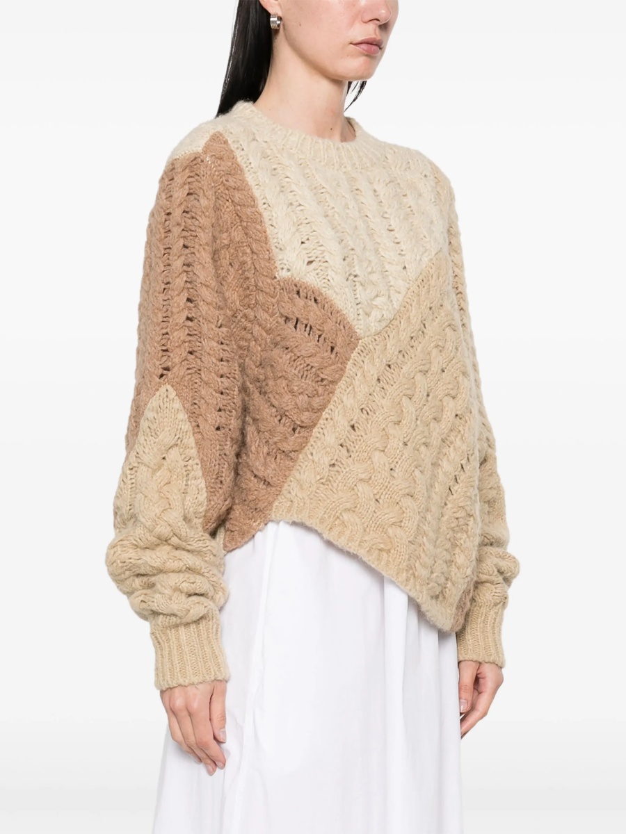 Pulover tricotat ISABEL MARANT ETOILE neutru - Img 3