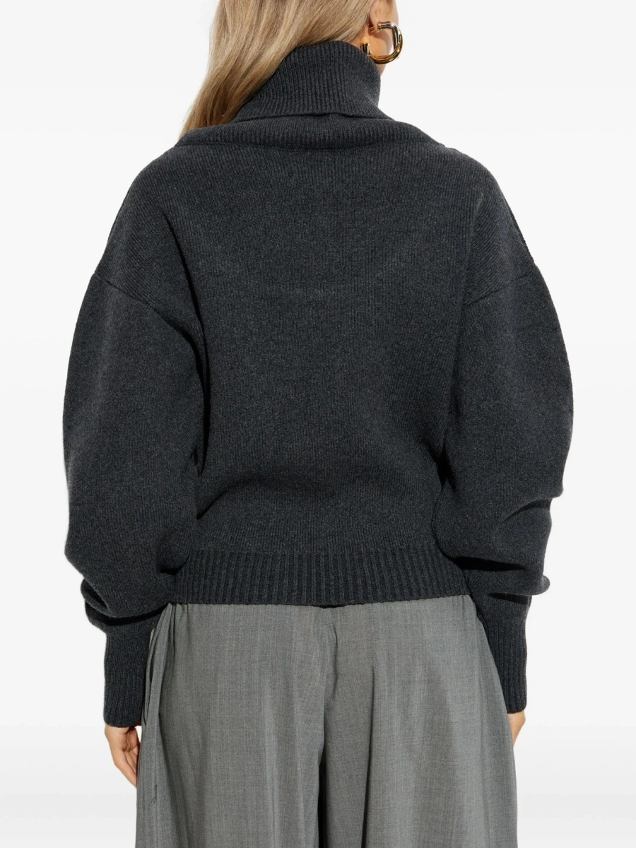 Pulover tricotat JACQUEMUS gri - Img 4