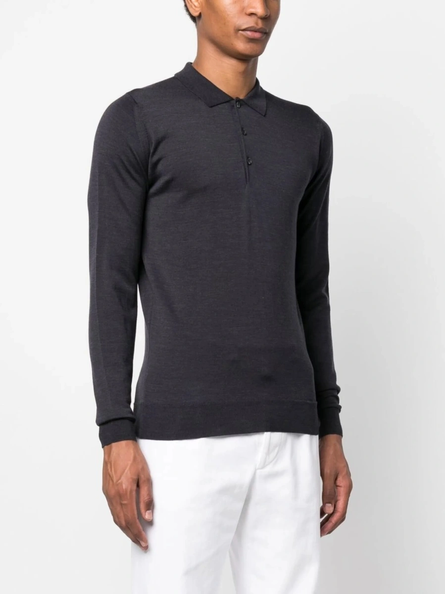 Pulover tricotat John Smedley gri - Img 3