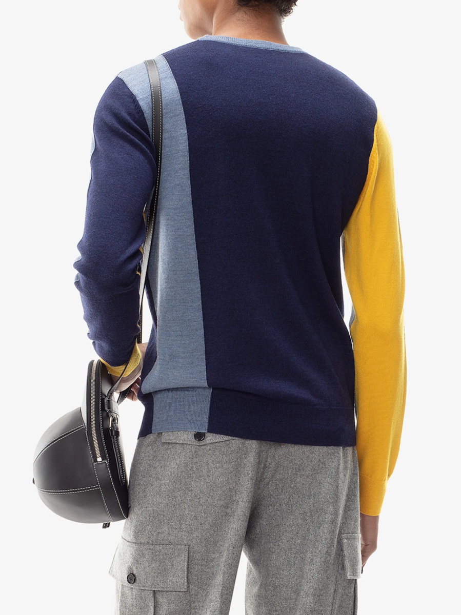Pulover tricotat JW Anderson albastru - Img 4