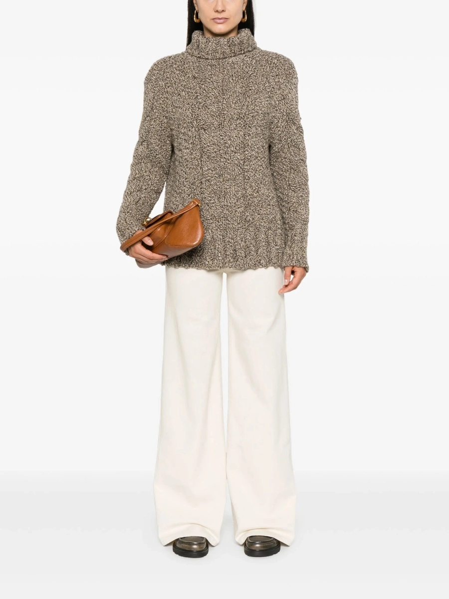 Pulover tricotat KITON maro - Img 2