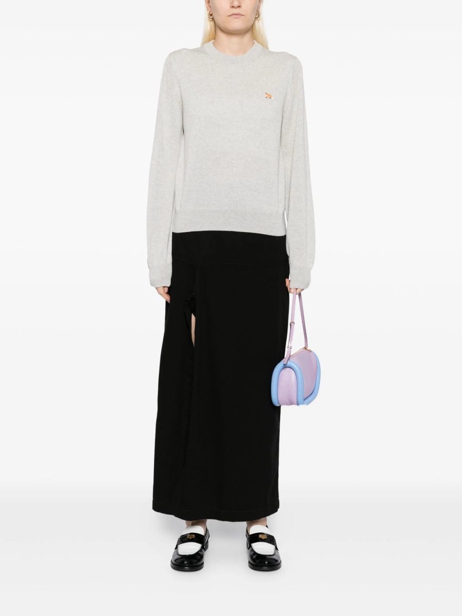 Pulover tricotat MAISON KITSUNÉ gri - Img 2