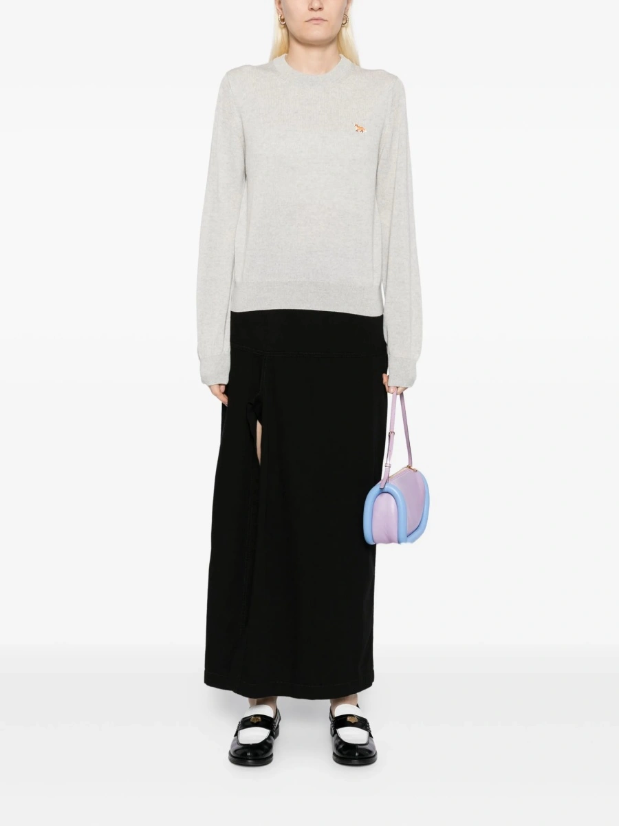 Pulover tricotat MAISON KITSUNÉ gri - Img 2