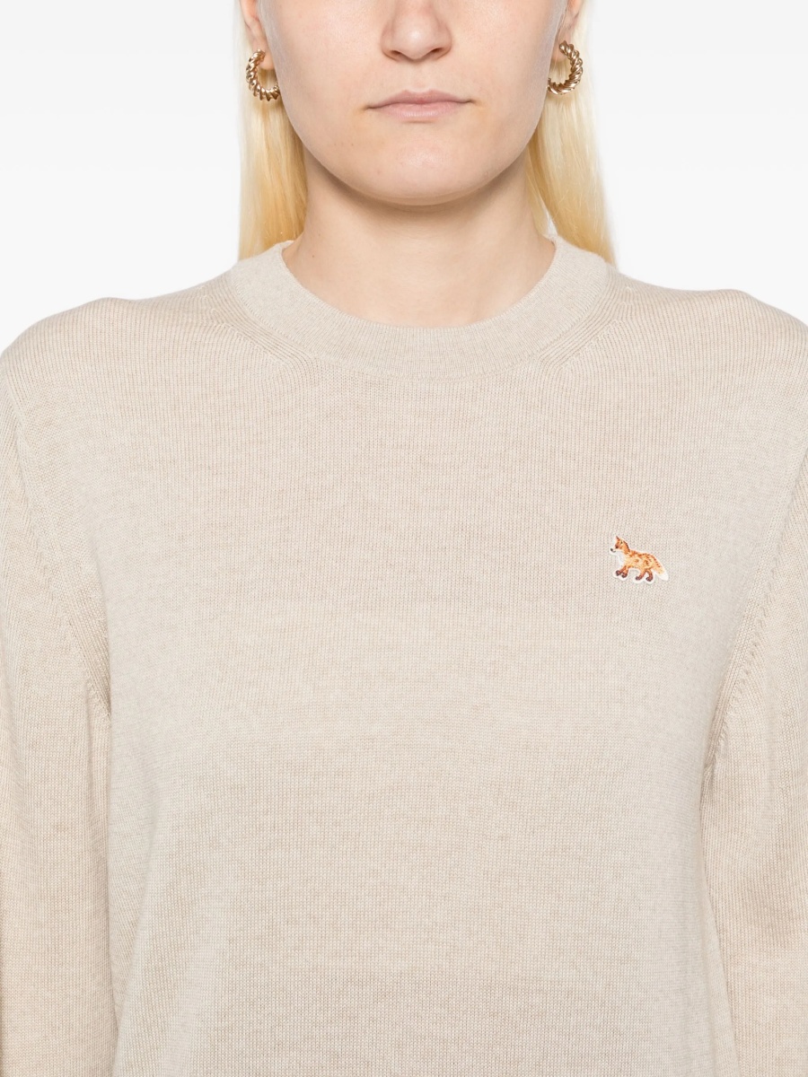 Pulover tricotat MAISON KITSUNÉ neutru - Img 5