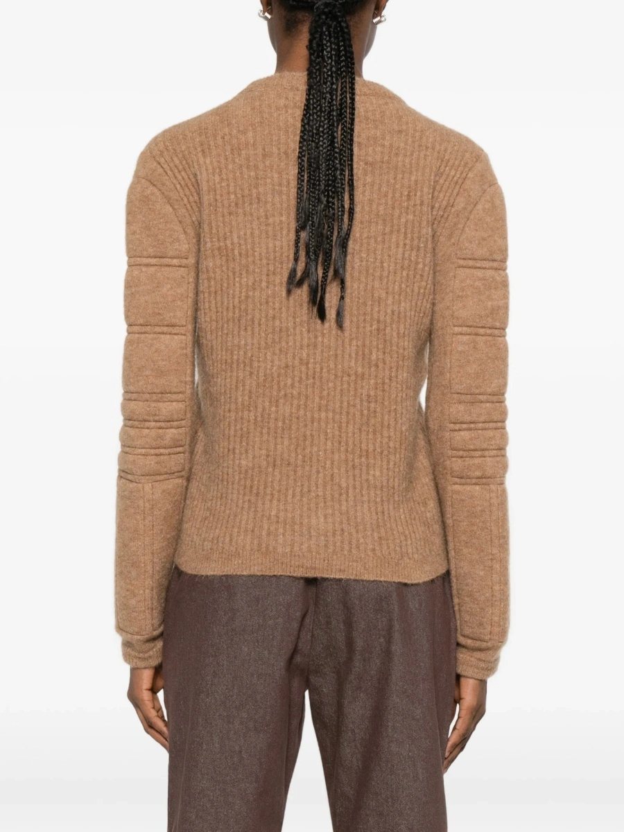 Pulover tricotat Max Mara neutru din lana si poliamida - Img 4