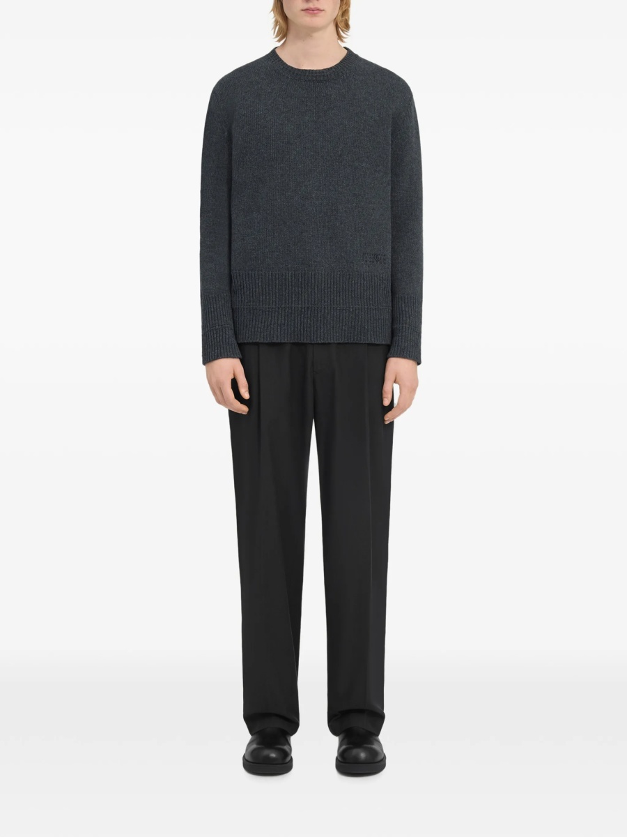 Pulover tricotat MM6 Maison Margiela gri - Img 2