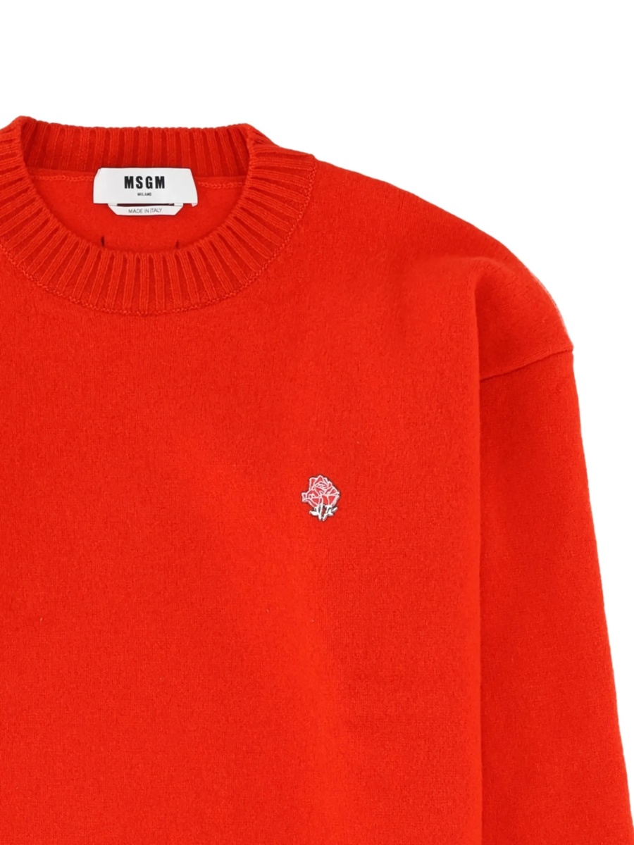 Pulover tricotat MSGM rosu - Img 2