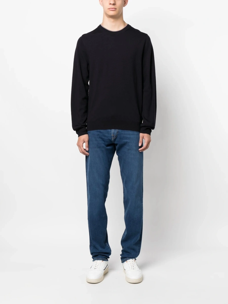 Pulover tricotat Paul Smith albastru - Img 2