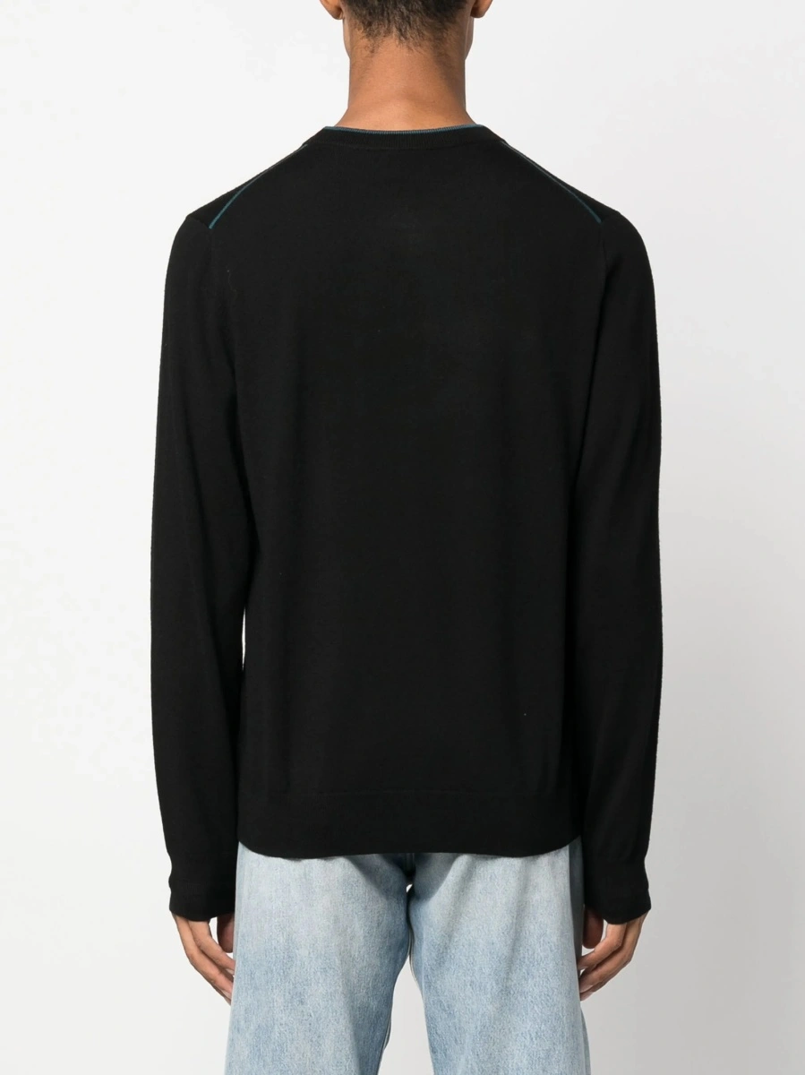 Pulover tricotat Paul Smith negru - Img 4