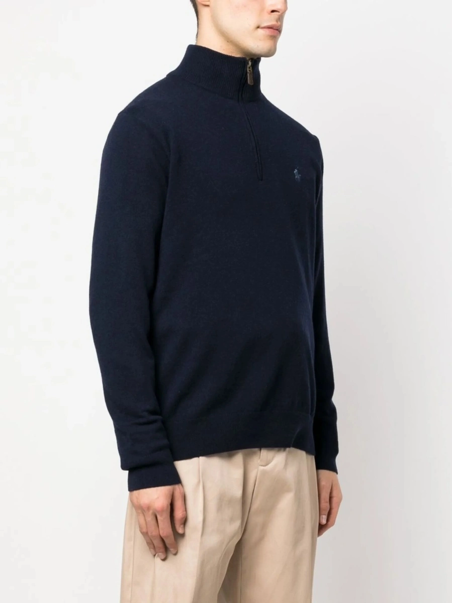 Pulover tricotat Ralph Lauren albastru - Img 3