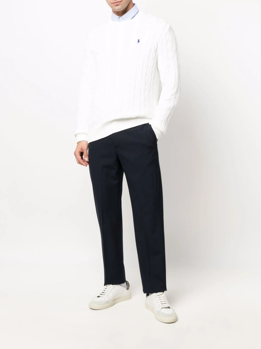 Pulover tricotat Ralph Lauren alb - Img 2