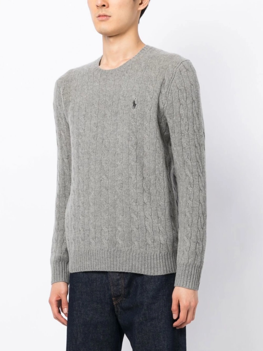 Pulover tricotat Ralph Lauren gri - Img 3