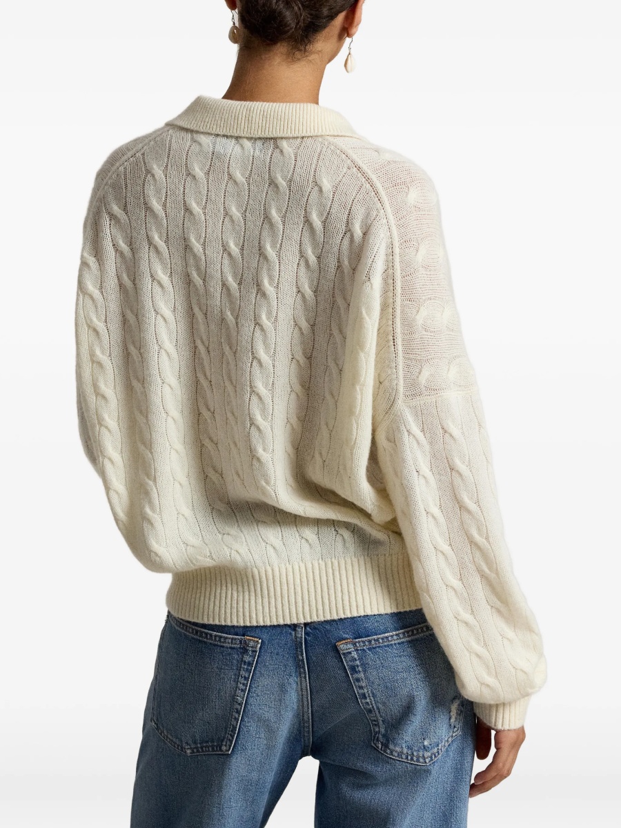 Pulover tricotat Ralph Lauren neutru - Img 4