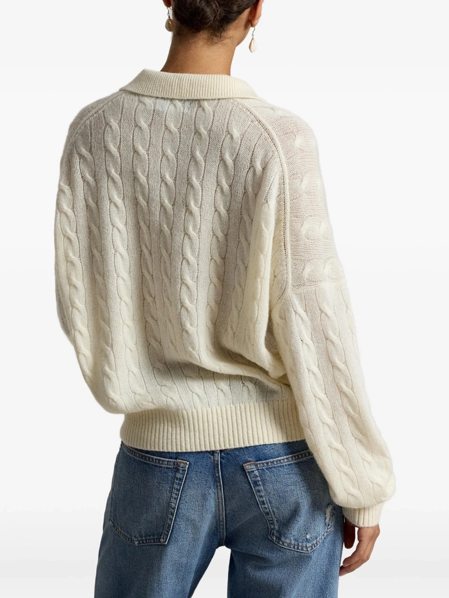 Pulover tricotat Ralph Lauren neutru - Img 4