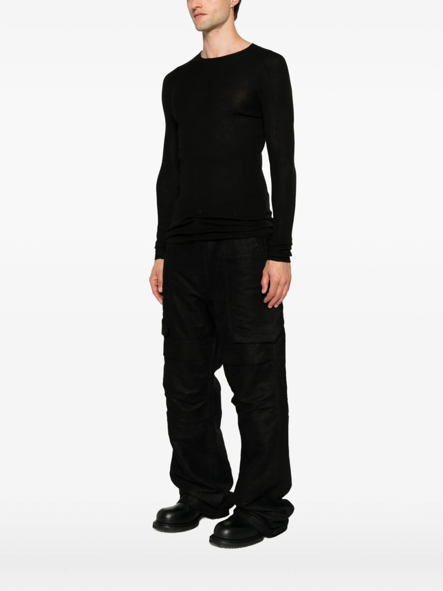 Pulover tricotat Rick Owens negru - Img 3