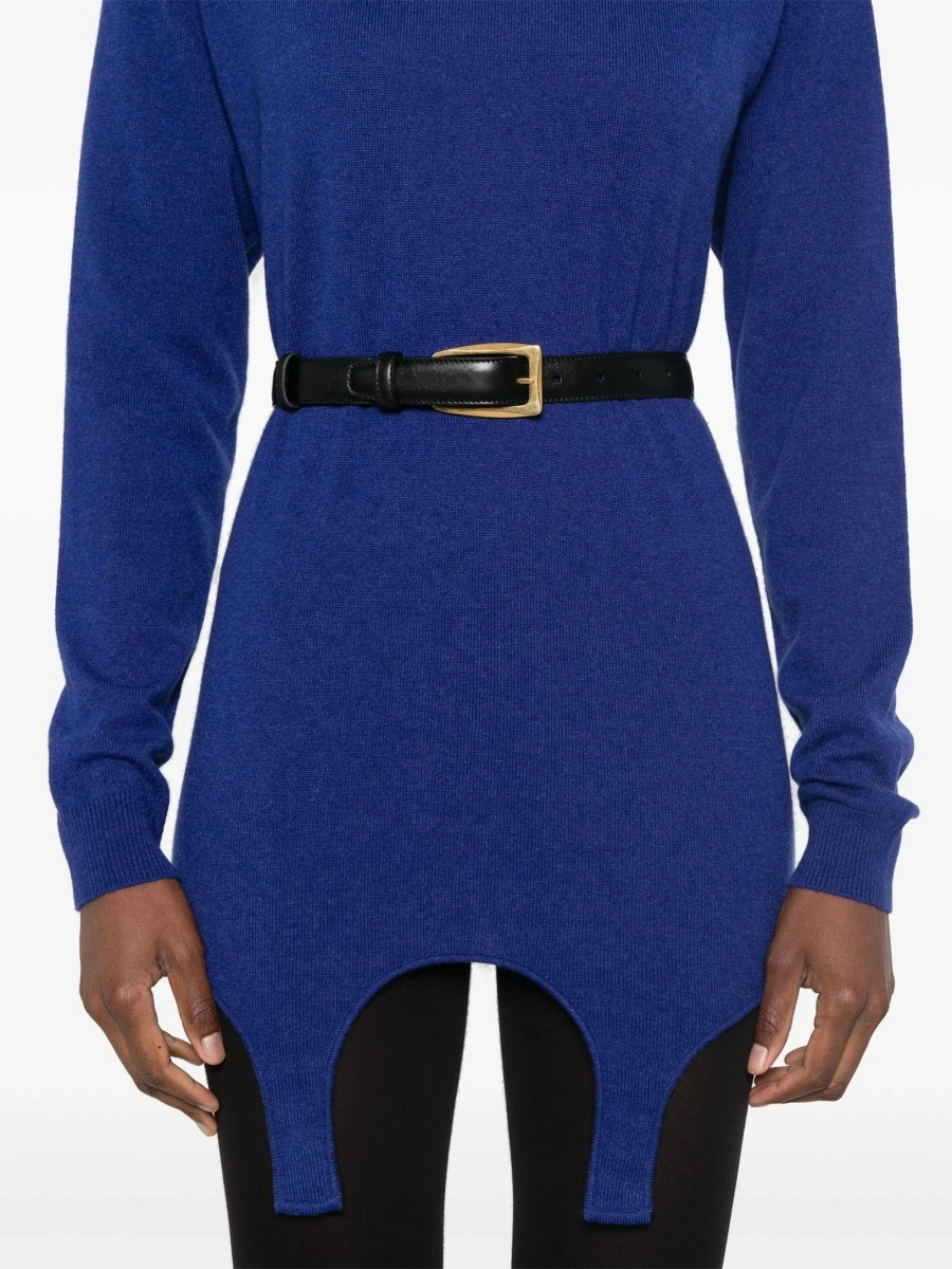 Pulover tricotat Saint Laurent albastru - Img 5