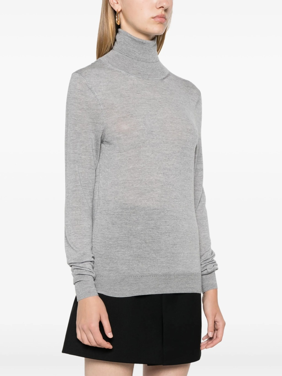 Pulover tricotat Saint Laurent gri - Img 3