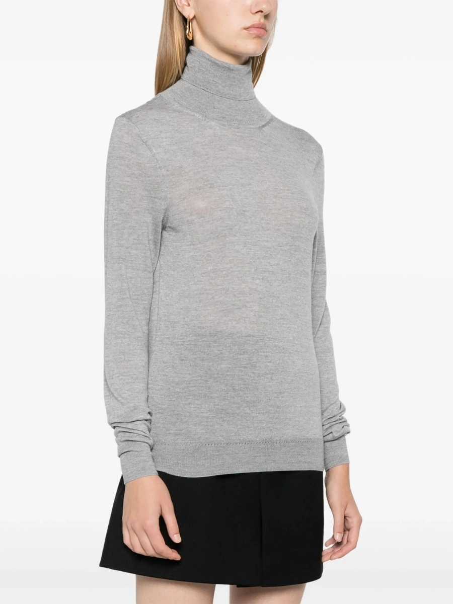 Pulover tricotat Saint Laurent gri - Img 3
