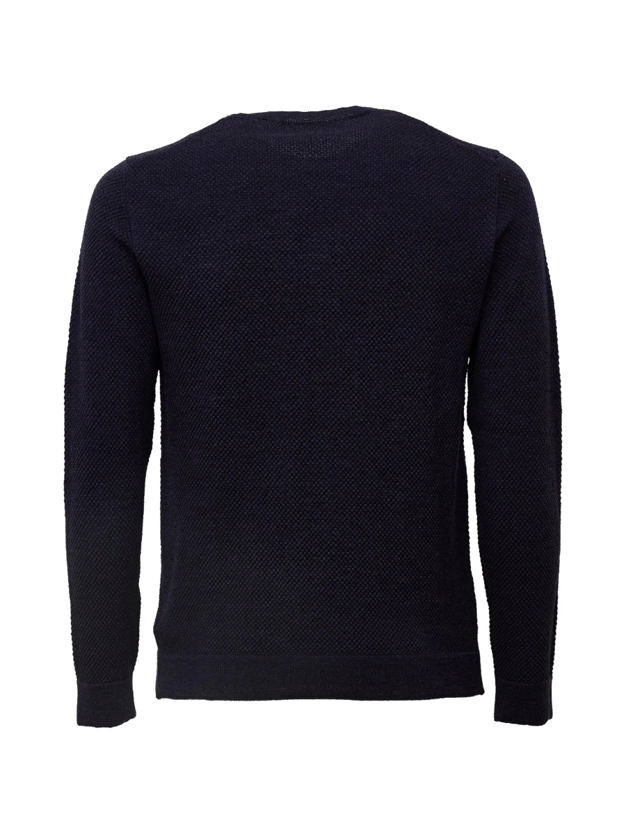 Pulover tricotat SLOWEAR ZANONE albastru - Img 2