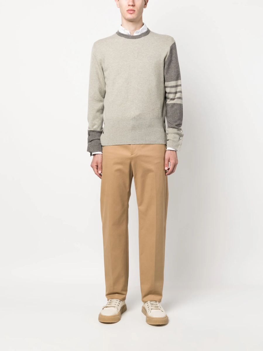 Pulover tricotat Thom Browne neutru - Img 2